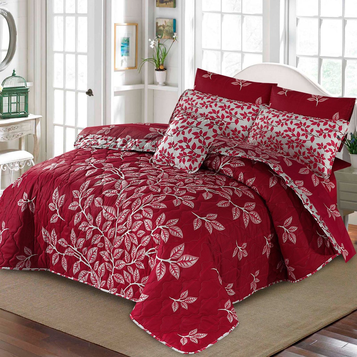 4 Pcs Quilted Comforter Set – 007