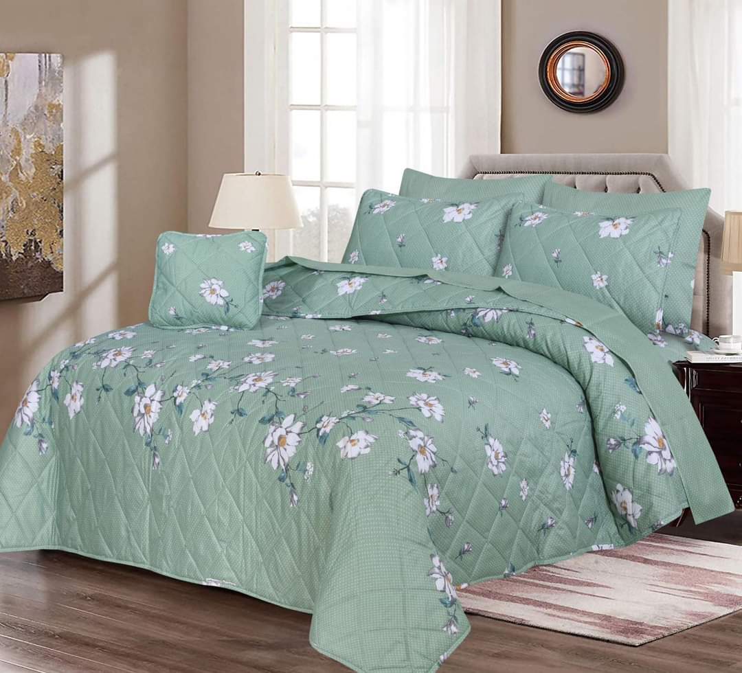 4 Pcs Quilted Comforter Set – 010