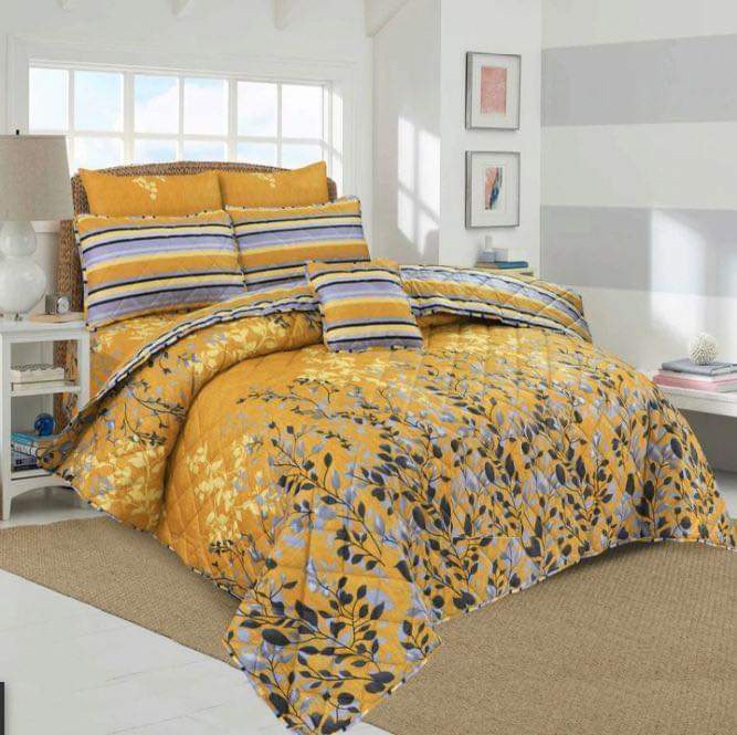 4 Pcs Quilted Comforter Set – 024
