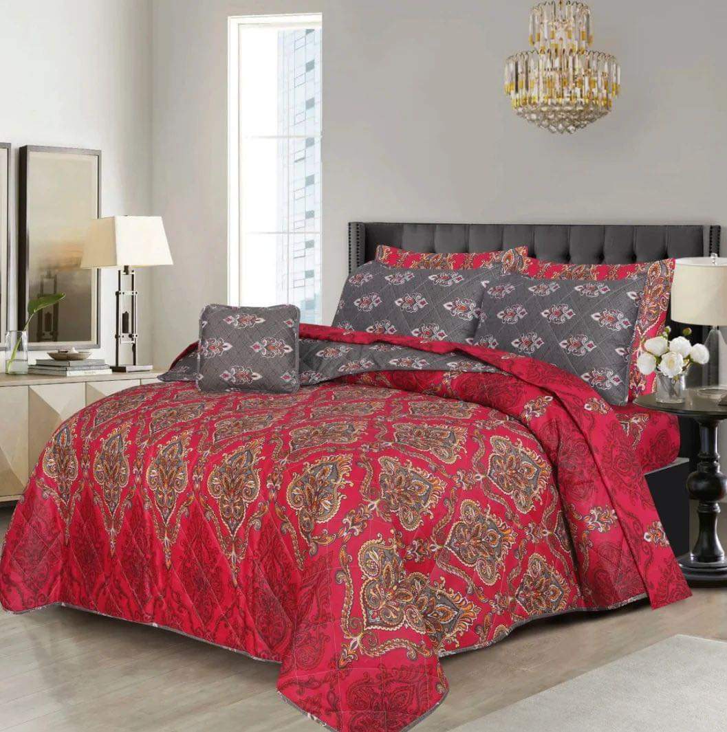 4 Pcs Quilted Comforter Set – 029