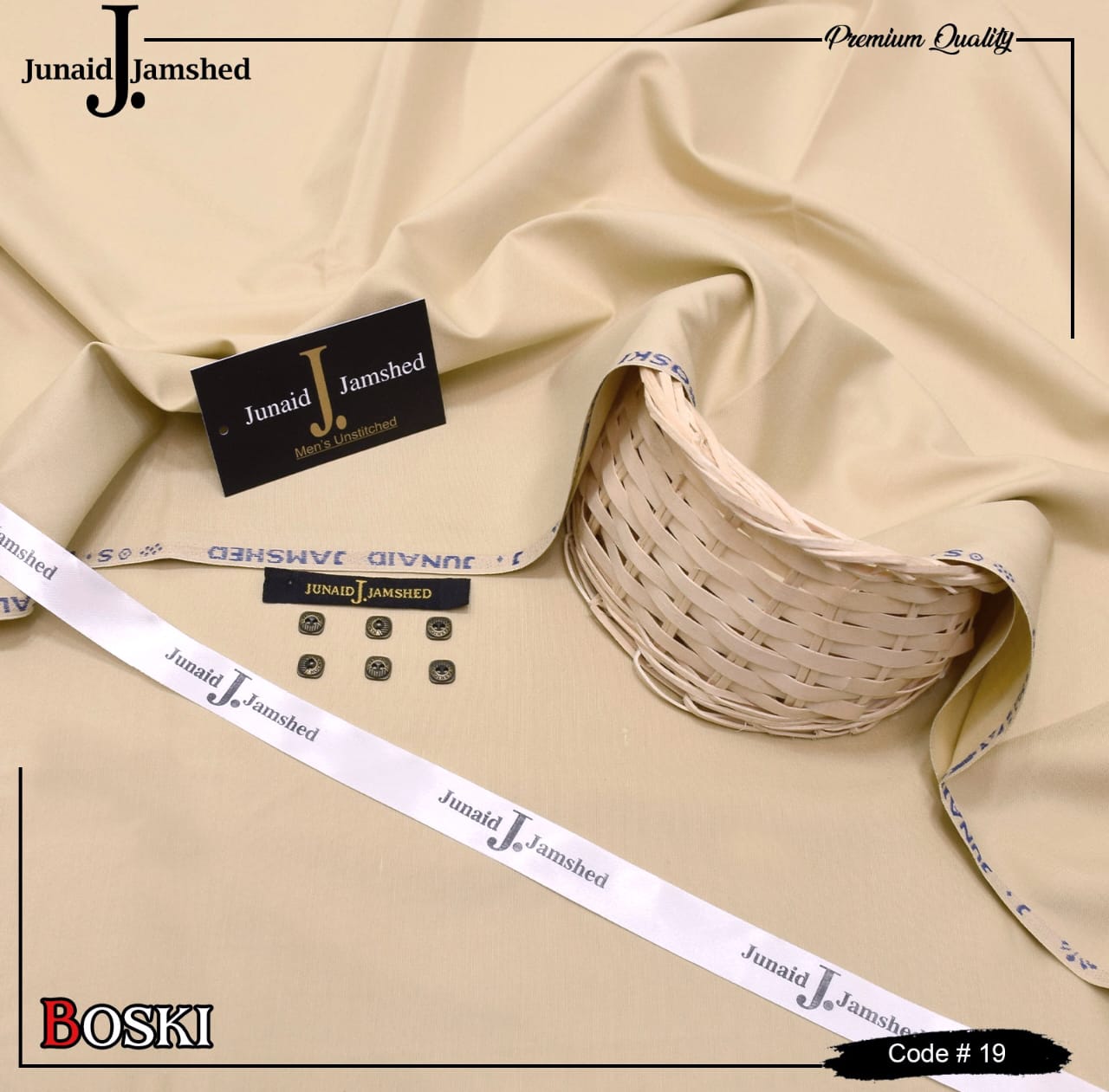 J. Junaid Jamshed wash and Wear Booski - Skin