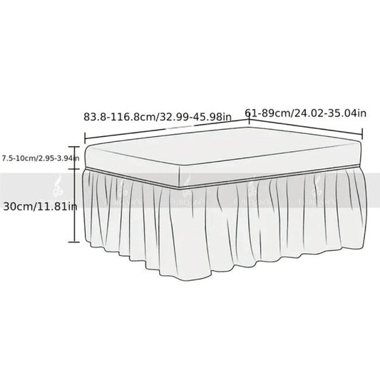Square Bubble Stuff Frill Style Puffy Cover (Blue Color)