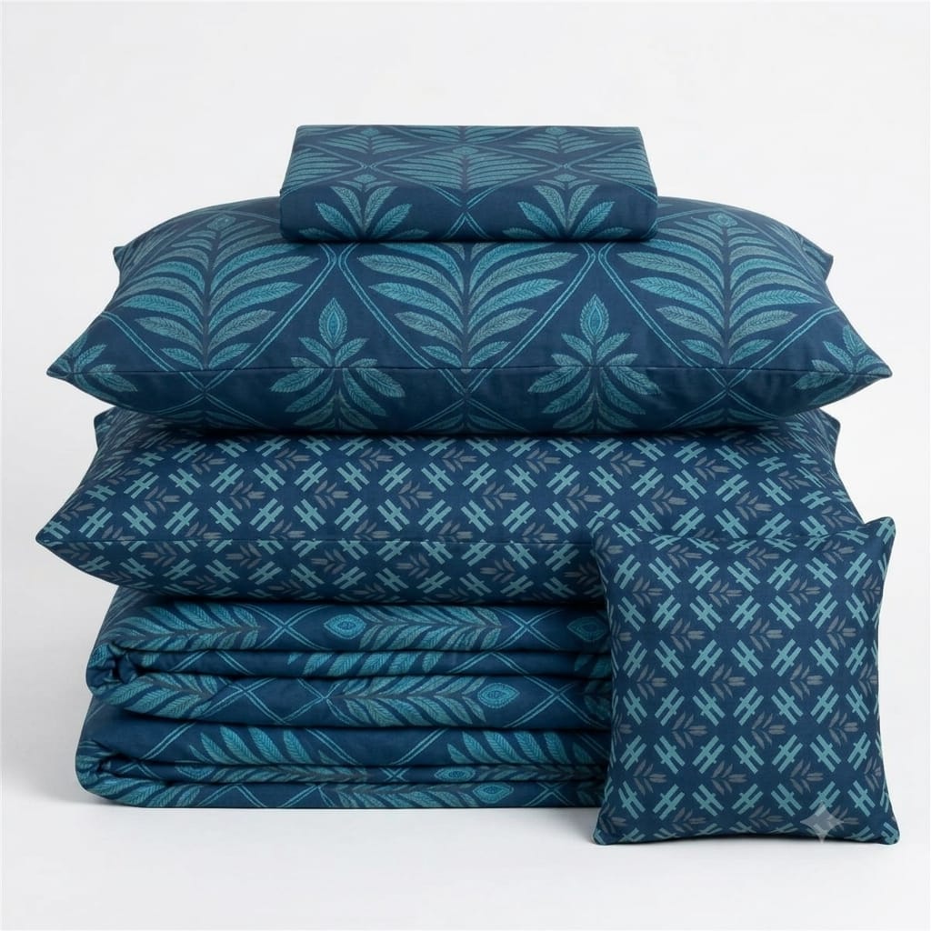 7 Pcs Quilted Comforter Set