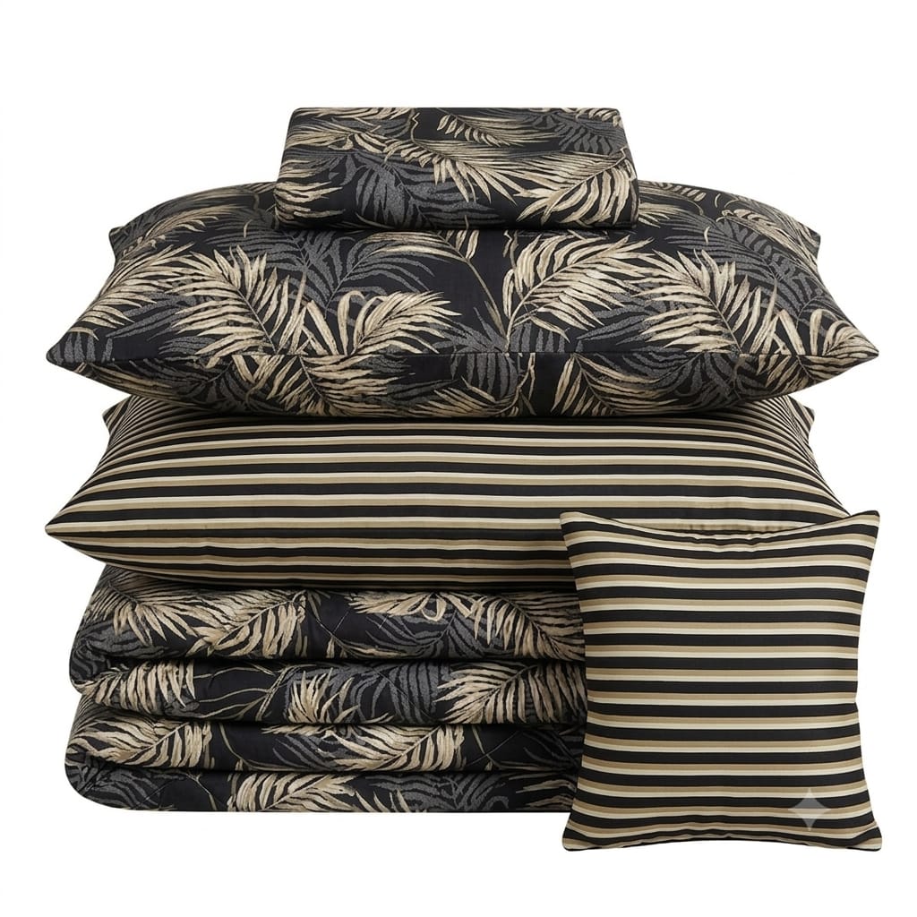 7 Pcs Quilted Comforter Set