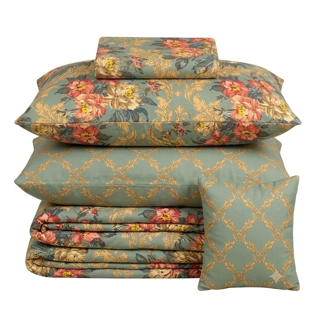7 Pcs Quilted Comforter Set