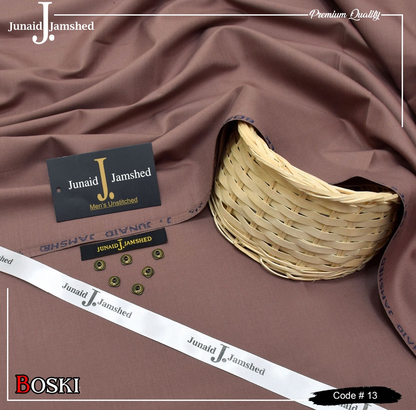 J. Junaid Jamshed wash and Wear Booski - Browne