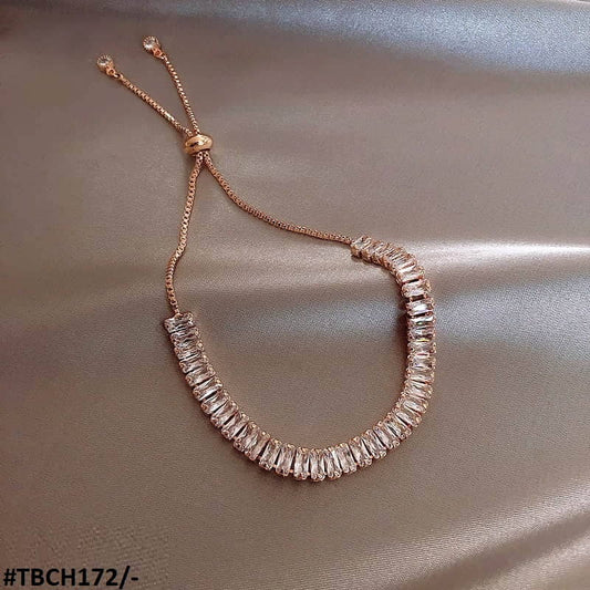 TBCH172 XST Baguette Joint Hand Bracelet Adjustable - CBCH