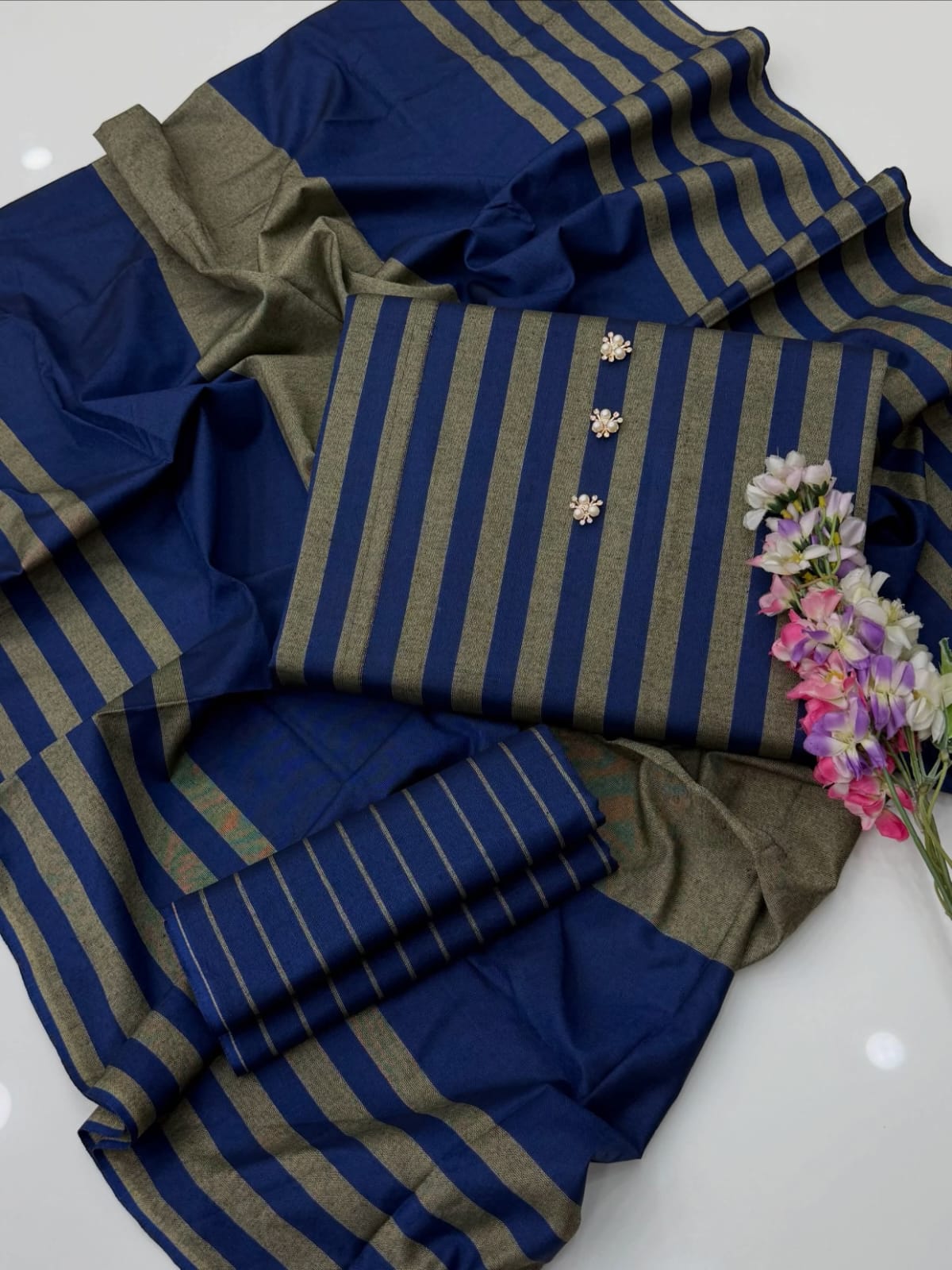 3PC Dress Multani Khaadi Sussi - Blue