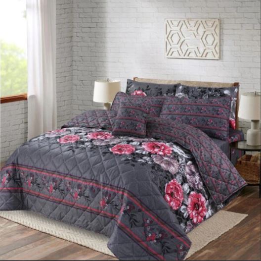 4 Pcs Quilted Comforter Set – 020
