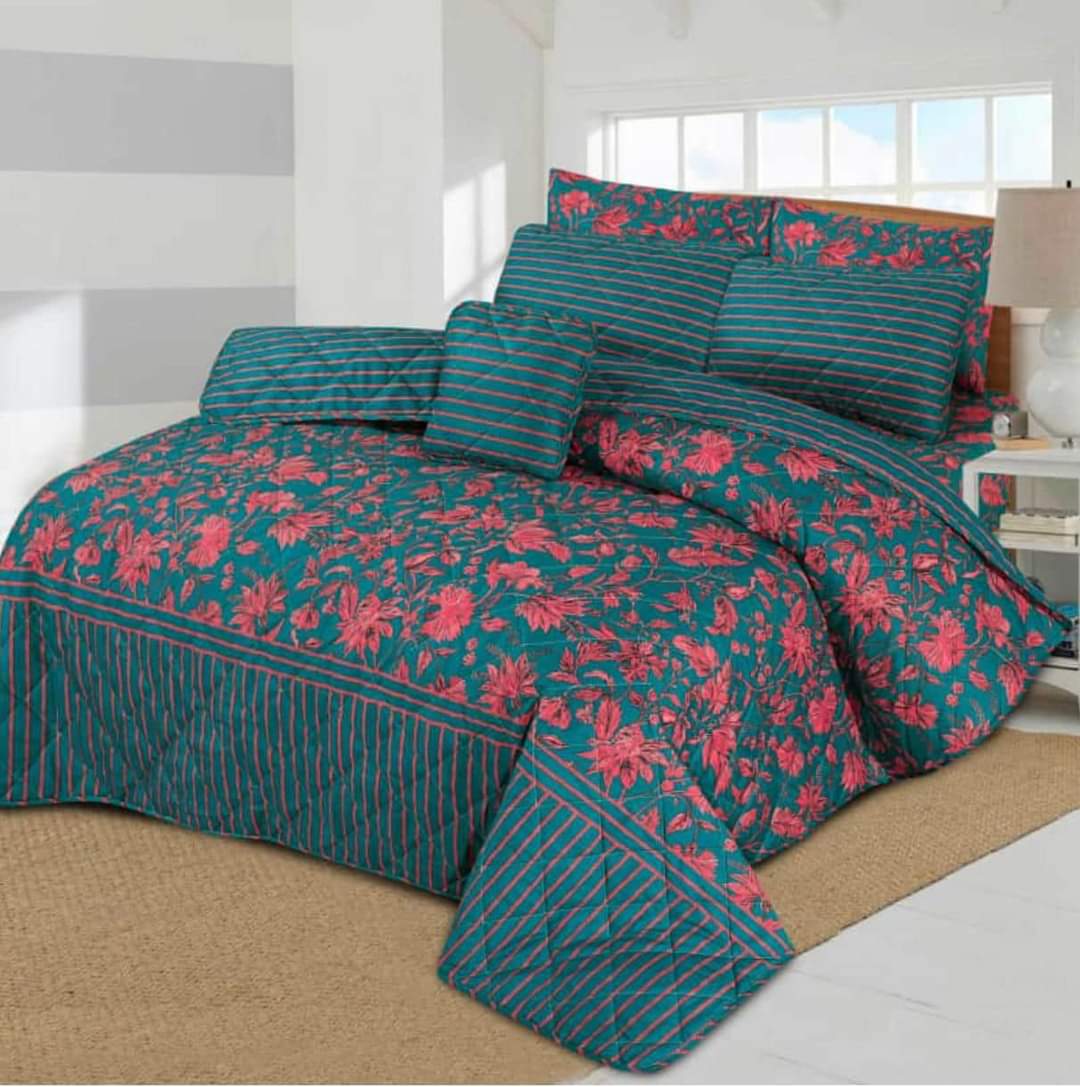 4 Pcs Quilted Comforter Set – 006