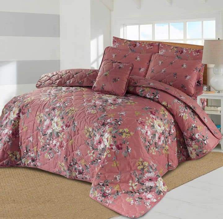 4 Pcs Quilted Comforter Set – 005
