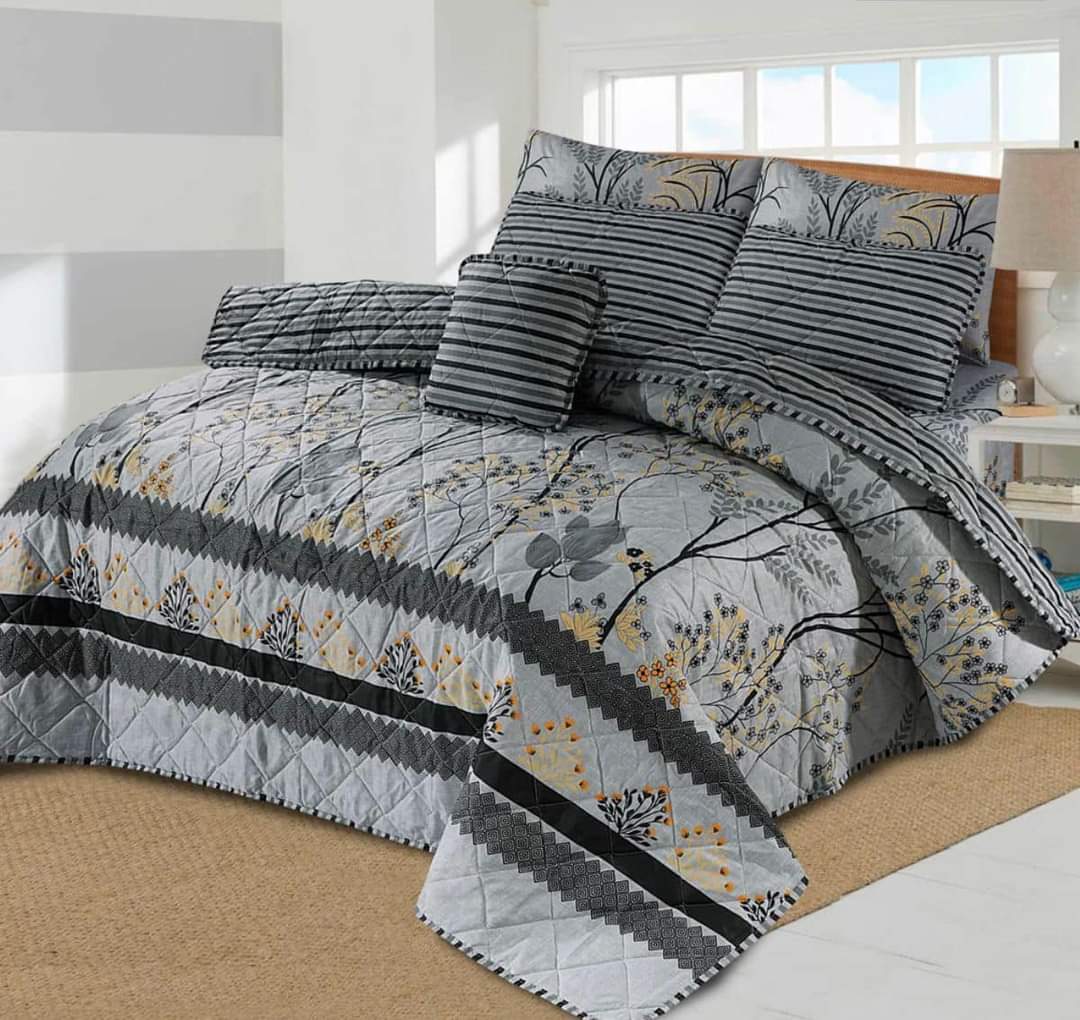 4 Pcs Quilted Comforter Set – 009
