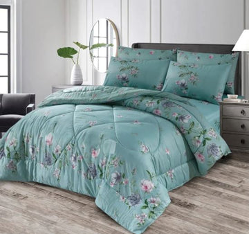 7 Pcs Quilted Comforter Set – Belle