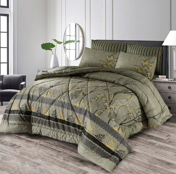 7 Pcs Quilted Comforter Set –