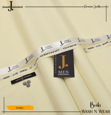 J. Junaid Jamshed wash and Wear Booski - Cream