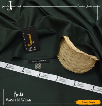 J. Junaid Jamshed wash and Wear Booski - Forest Green