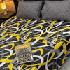 Al karam 3 Pcs Bedsheet - Yellow Abstract