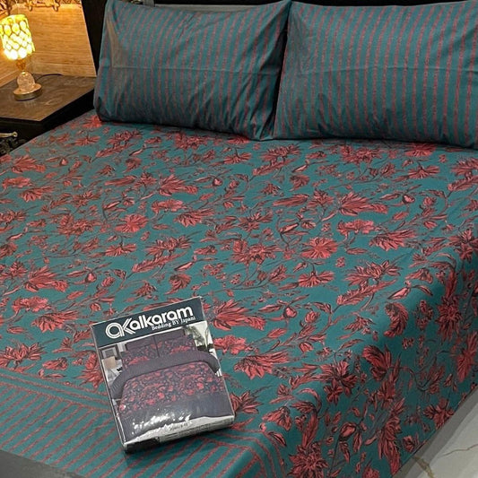 Al karam 3 Pcs Bedsheet - Insight