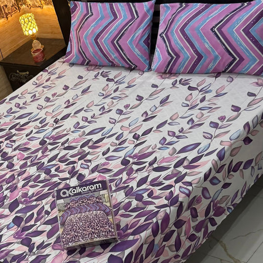 Al karam 3 Pcs Bedsheet - Jasmine