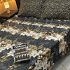 Al karam 3 Pcs Bedsheet - Charcoal