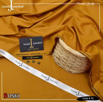 J. Junaid Jamshed wash and Wear Booski - Mustard