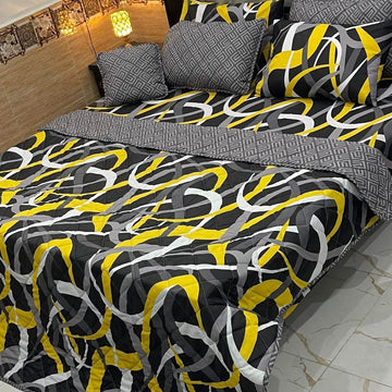 7 Pcs Quilted Comforter Set –