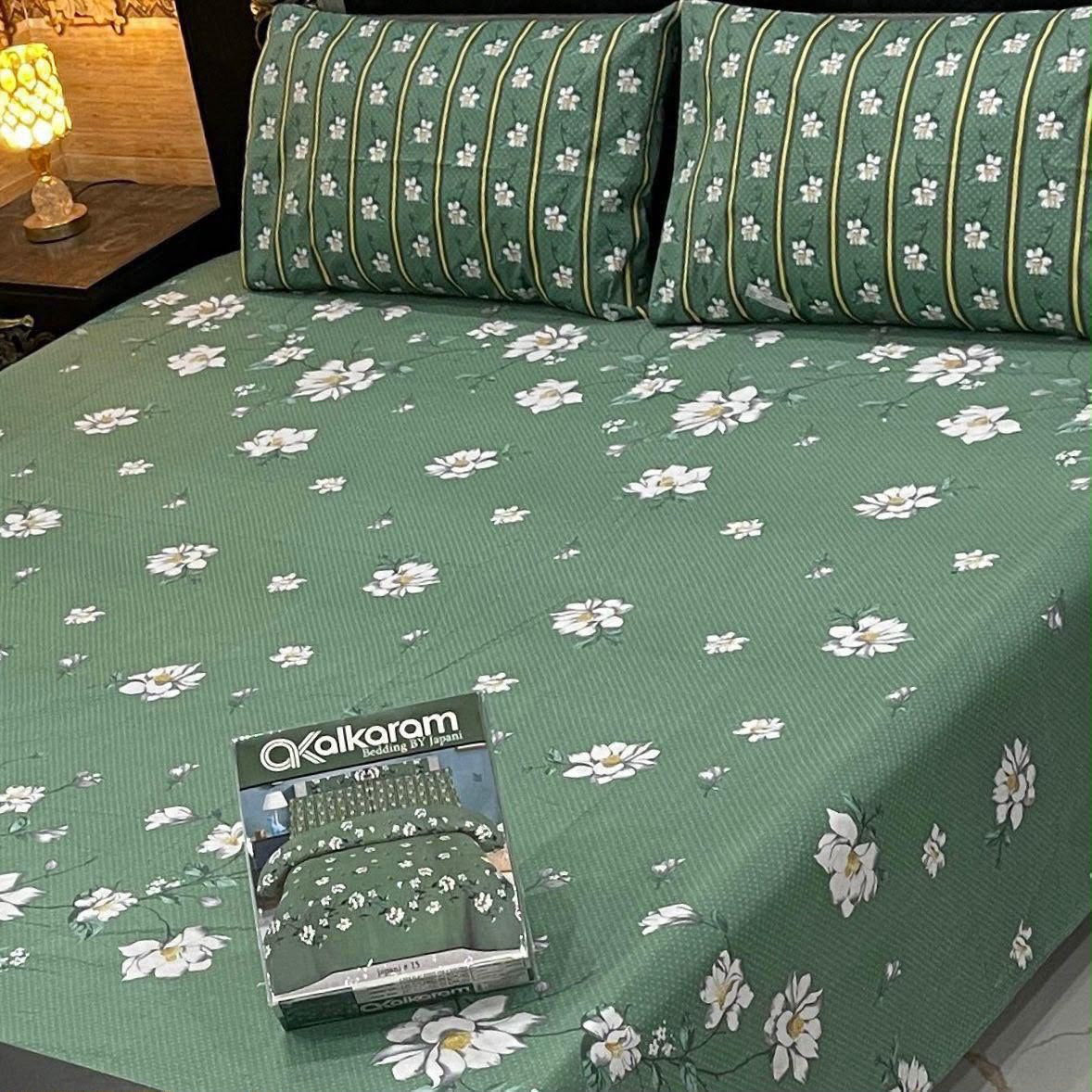 Al karam 3 Pcs Bedsheet - Meadow