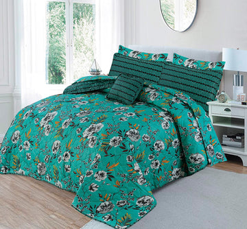 7 Pcs Quilted Comforter Set –