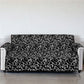 Cotton Quilted Printed Sofa Cover (Black)