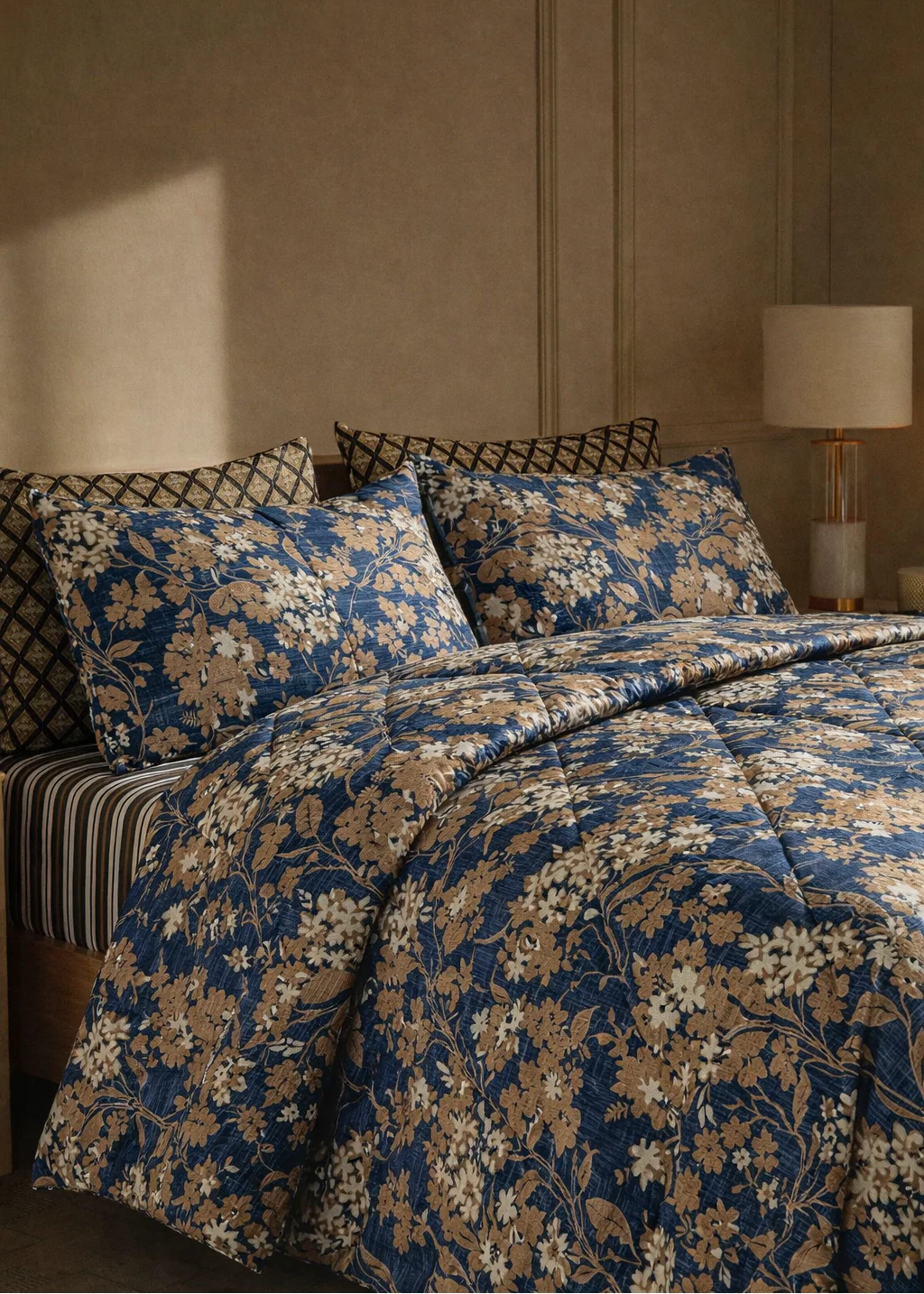 4 Pcs Quilted Comforter Set – 039