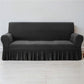Frill Style Micro Mesh Sofa Cover (Black Color)