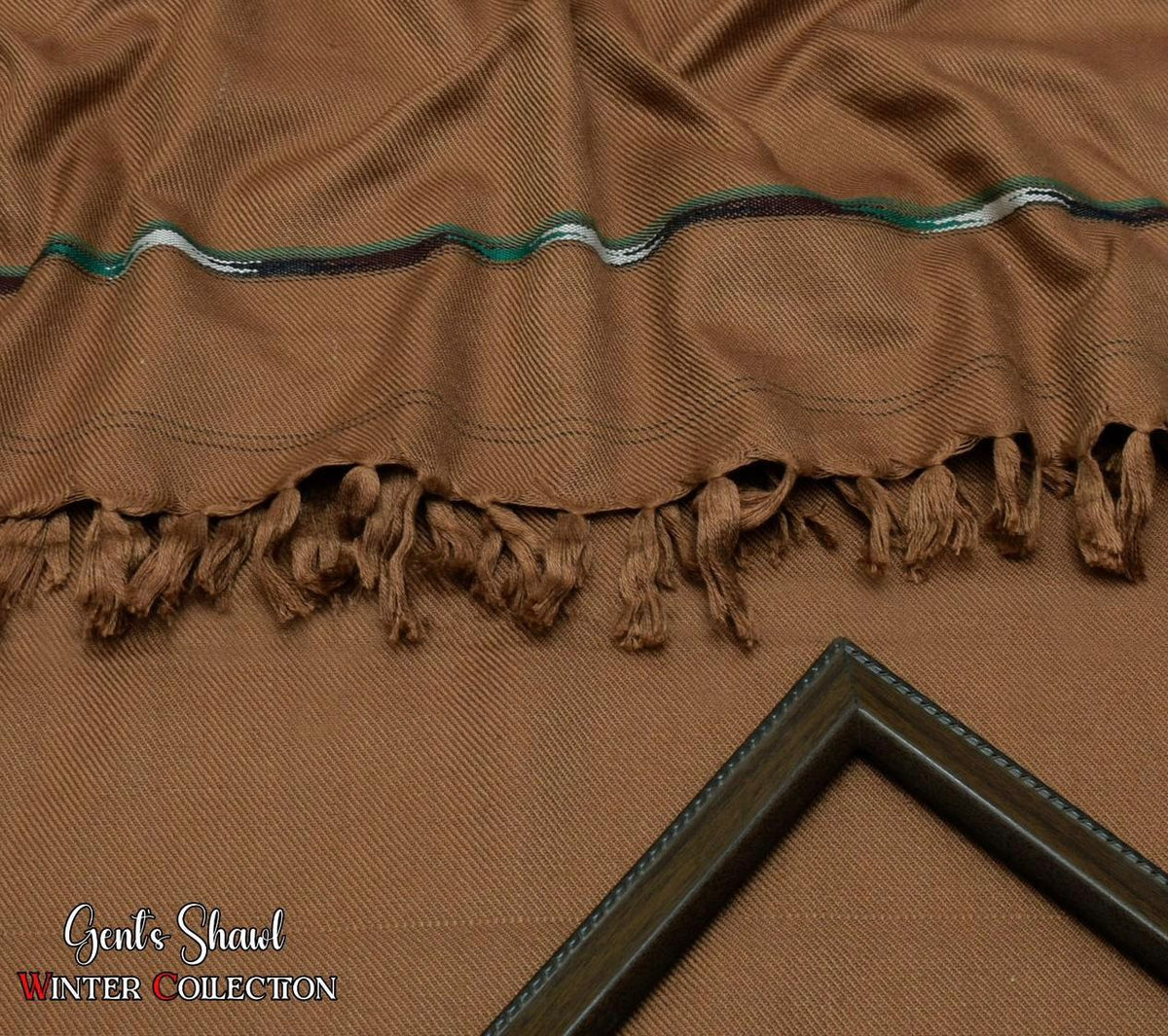 Mens Winter Wool shawl-copper