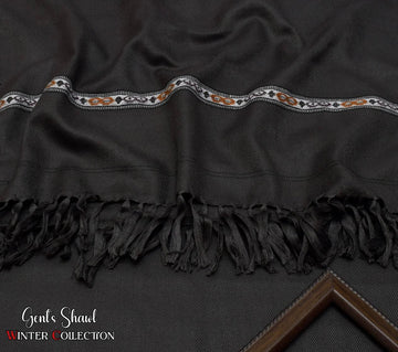 Mens Winter Wool shawl-Dark grey
