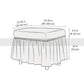 Rectangle Bubble Stuff Frill Style Stool Cover (Grey Color)