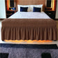 Rectangle Frill Style Bedroom Puffy Cover (Copper Color)