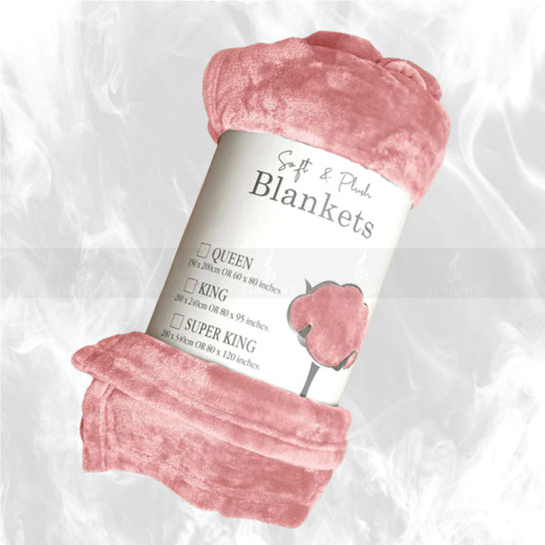 Super Soft AC Fleece Blanket (Dusky Rose Color)