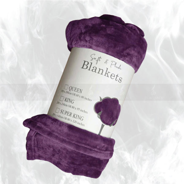 Super Soft AC Fleece Blanket (Plum Color)