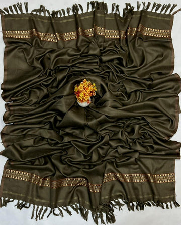 SPECIAL Olive  Men's Winter Wool shawl