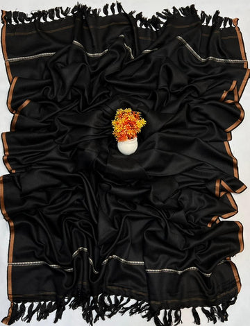 SPECIAL Black Men's Winter Wool shawl