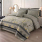 7 Pcs Quilted Comforter Set - Crimson Bloom