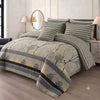 7 Pcs Quilted Comforter Set - Crimson Bloom