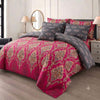 7 Pcs Quilted Comforter Set - jhumka