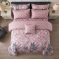 7 Pcs Quilted Comforter Set - Peach Petal