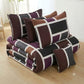 7 Pcs Quilted Comforter Set - Browny