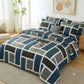 7 Pcs Quilted Comforter Set - Grey Box