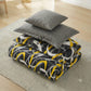 7 Pcs Quilted Comforter Set - Yellow Abstract