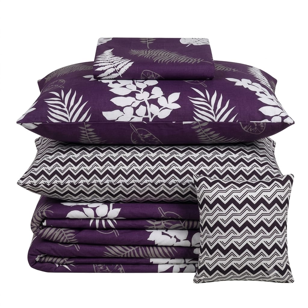 7 Pcs Quilted Comforter Set - Florescent