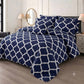 7 Pcs Quilted Comforter Set - Blueline