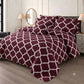 7 Pcs Quilted Comforter Set - Maroon