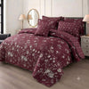 7 Pcs Quilted Comforter Set - Red Balocthe